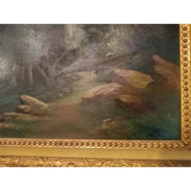 19th Century Yosemite Valley Oil Painting, Framed For Sale - Image 4 of 5