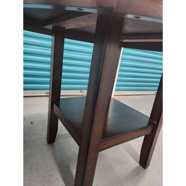 West Elm Round Dining Table - Dark Espresso For Sale - Image 4 of 4