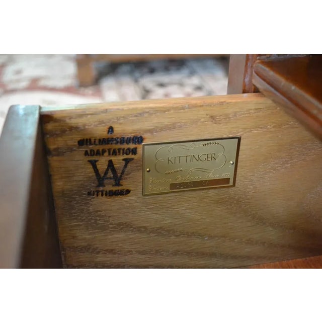 Late 20th Century Kittinger Chippendale Commode With Gallery in Walnut For Sale - Image 5 of 5