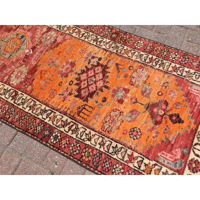 1940s Vintage Kurdish Rug Runner - 33" X 183" For Sale - Image 5 of 10