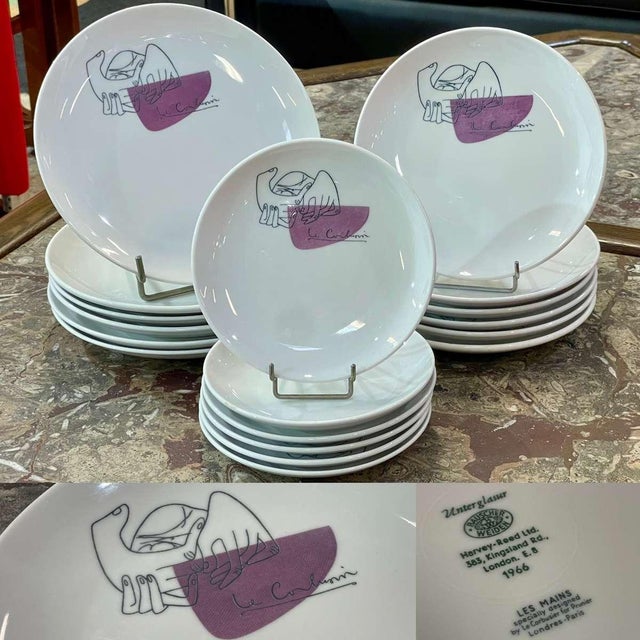 Vintage Dinner Service by Le Corbusier, 1970s, Set of 18 For Sale - Image 3 of 18