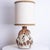 White Brique Ceramic Floor Table Lamp with Silk Lampshade attributed to R. Houben, 1970s For Sale - Image 9 of 13