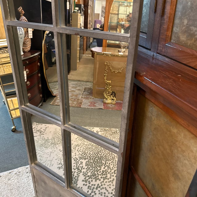 Bid K Home Paned Glass Floor Mirror For Sale - Image 12 of 12