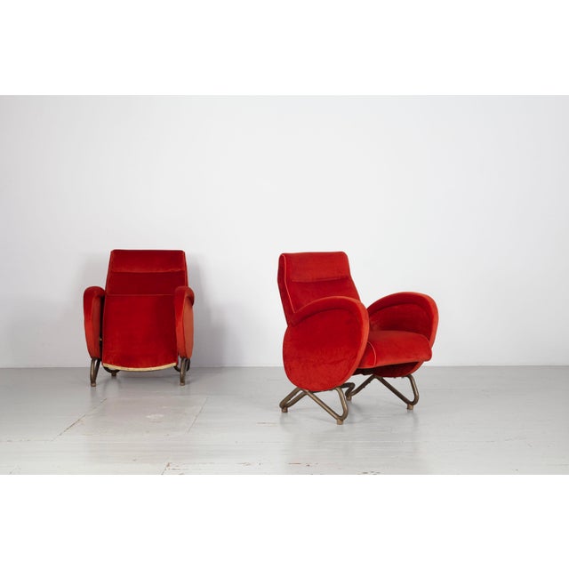 Vintage Lounge Chairs by Carlo Mollino, 1950s, Set of 2 For Sale - Image 13 of 18