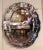 Mid 20th Century Midcentury Italian Venetian Oval Beveled Mirror With Painted Floral Etching For Sale - Image 5 of 11