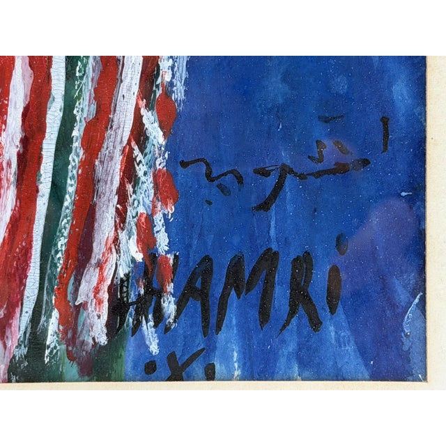 1970s Mohamed Hamri Moroccan Modernist Painting Three Veiled Women, Signed For Sale - Image 12 of 18