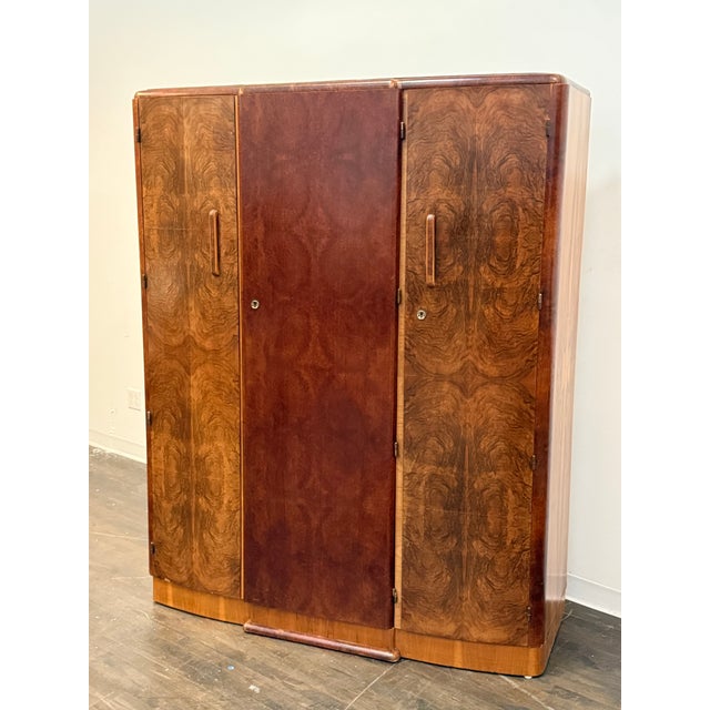Mid 20th Century Mid 20th Century Art Deco Hanging Armoire With Drawers For Sale - Image 5 of 12
