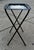 Metal Hand Painted Floral Tv Folding Tray Tables Set of 4 For Sale - Image 7 of 7