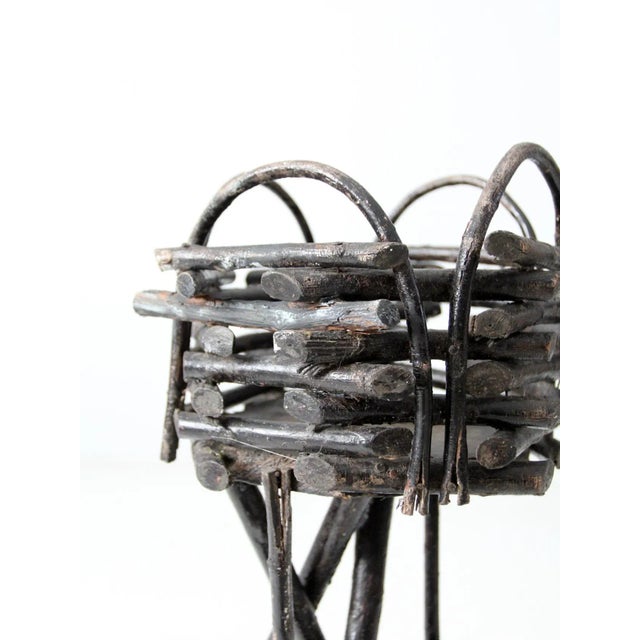 Antique Adirondack Twig Planter Table For Sale - Image 10 of 12