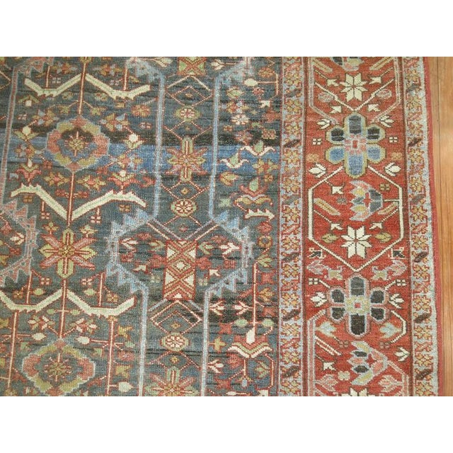 Red Antique Persian Heriz Decorative Rug - 9' x 11'8" For Sale - Image 8 of 10