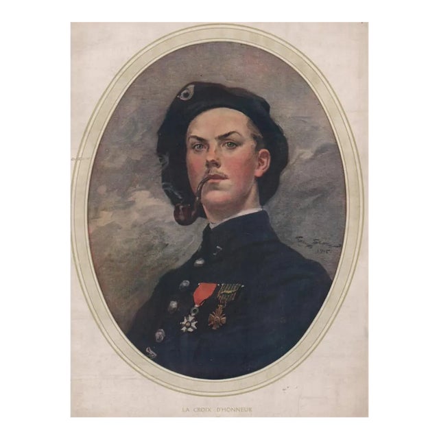 1920 French Military Portrait For Sale