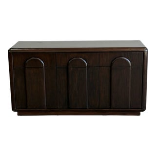 1980s Arched Oak Dresser For Sale