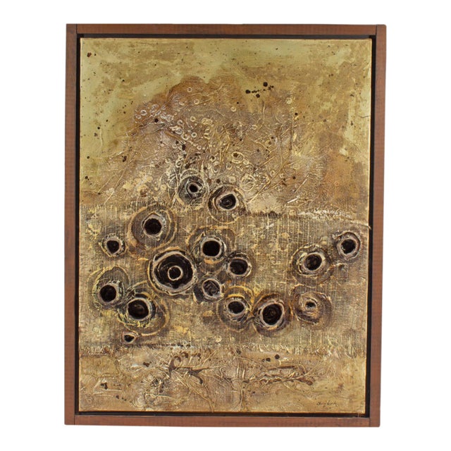 1968 Abstract Mixed Media Painting and Collage by Ann Leech For Sale