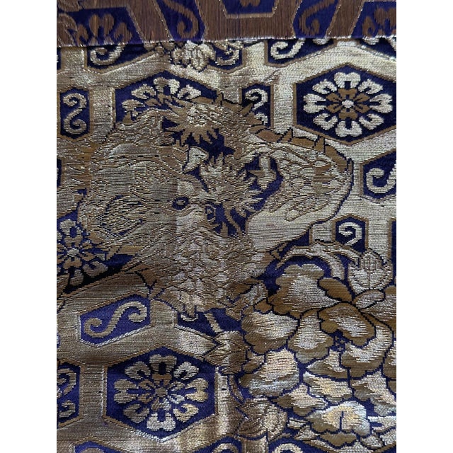 Textile Magnificent Antique Japanese Woven Brocade Kesa Monk's Robe Meiji Period For Sale - Image 7 of 18