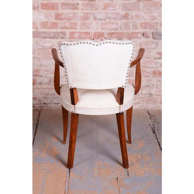 Art Deco Beech Armchair from Jules Leleu, France, 1930s For Sale - Image 6 of 14