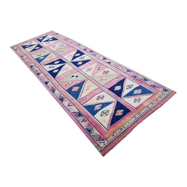 1960s Large Cream Runner, Oversize Runner Rug, Oushak Runner Rug, Farmhouse Decor For Sale