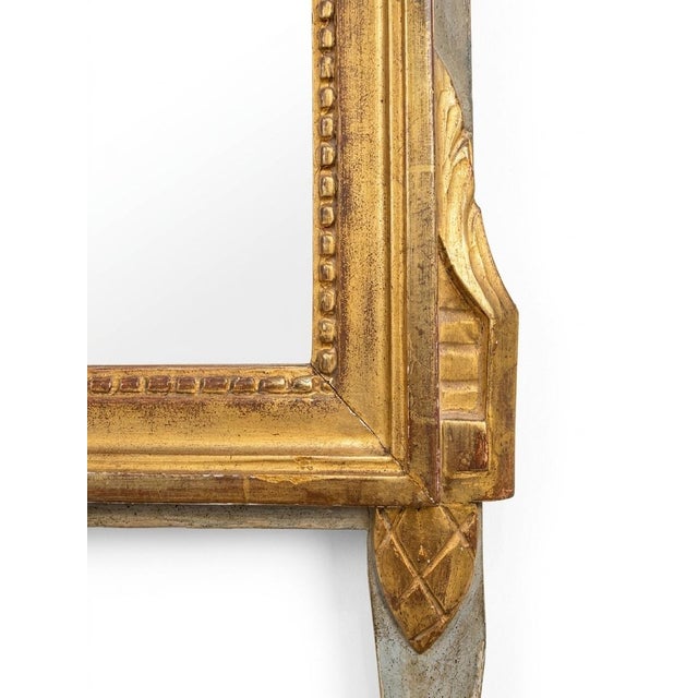 Gold Louis XVI Wedding Mirror in Gilded and Carved Wood, 1780 For Sale - Image 8 of 13