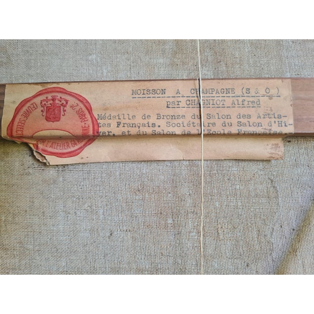 1950s Alfred Jean Chagniot, The Harvest, 1950s, Oil on Canvas For Sale - Image 5 of 6