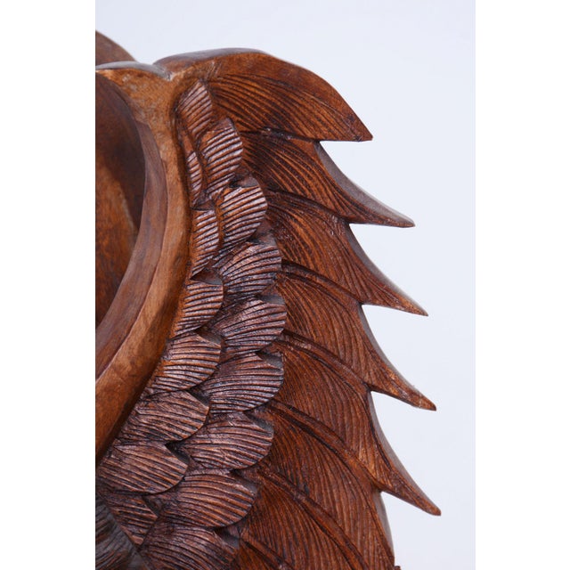 Original Asian Dragon Statue in Lacquered Wood, 1930s For Sale - Image 3 of 11
