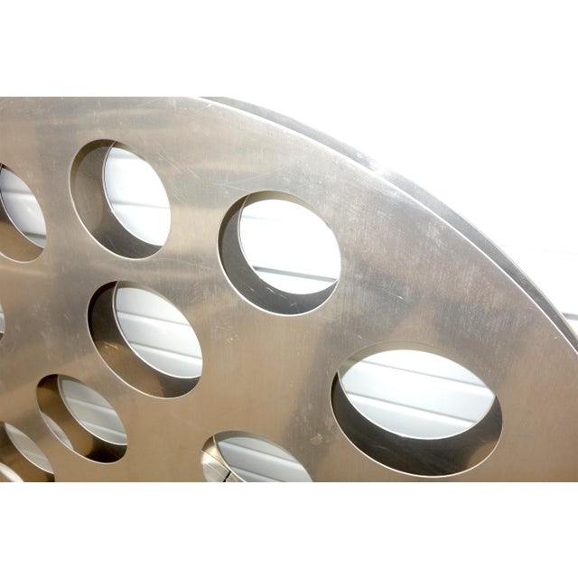 Silver 35mm Cinema Projection Reel. Large 42 InchWall Sculpture For Sale - Image 8 of 11