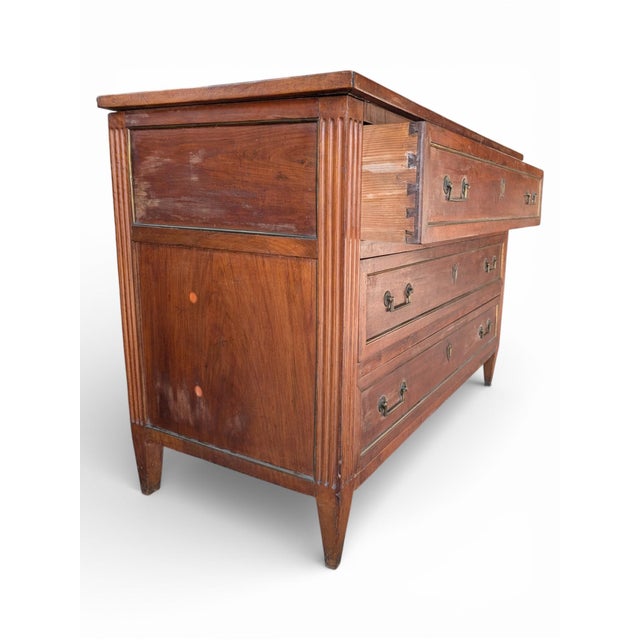 French Early 20th Century Louis XVI Period Three-Drawer Commode For Sale - Image 3 of 8