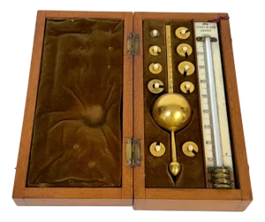 Rare Sikes’ Hydrometer (Alcohol Proof Tester) Set Atkey & Son, Cowes, C. 1830