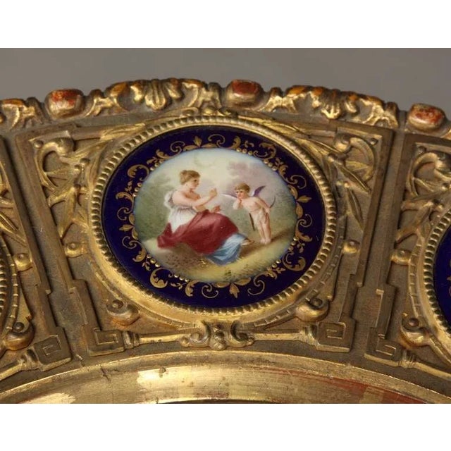 Wood 19th Century Austrian Vienna-Style Hand-Painted Porcelain and Giltwood Gueridon For Sale - Image 7 of 7