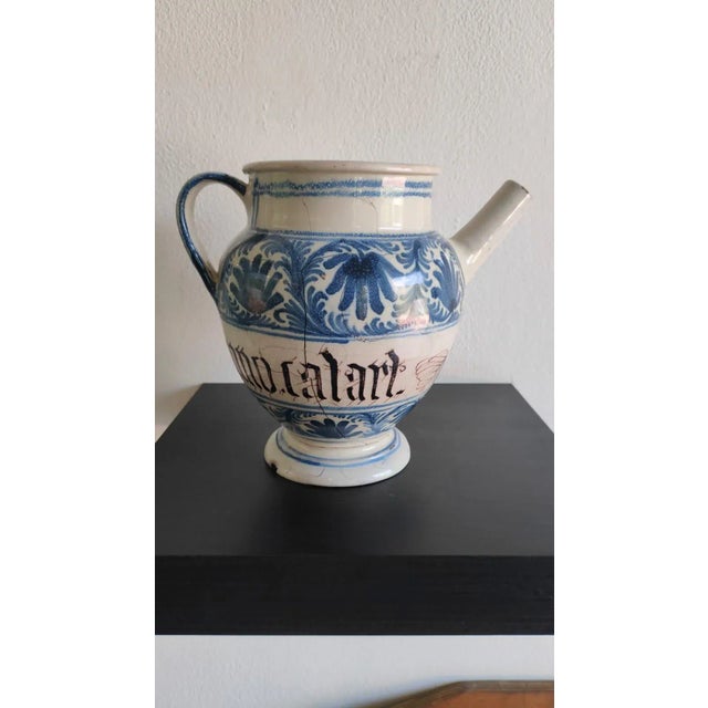 Black Majolica Apothecary Jar or Jug by Bassano, 1900s For Sale - Image 8 of 8