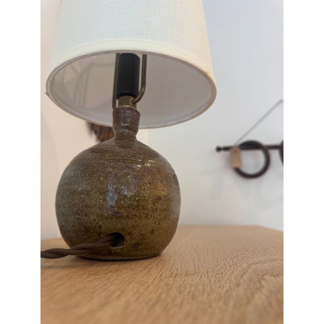 Tiny Vintage Ceramic Lamp, France For Sale - Image 9 of 14