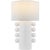 Modern Kelly Wearstler by Visual Comfort Signature Tiglia Tall Cordless Table Lamp in Plaster White with Linen Shade For Sale - Image 3 of 3