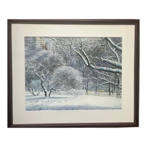 Late 20th Century Central Park Scene Original Limited Edition Print