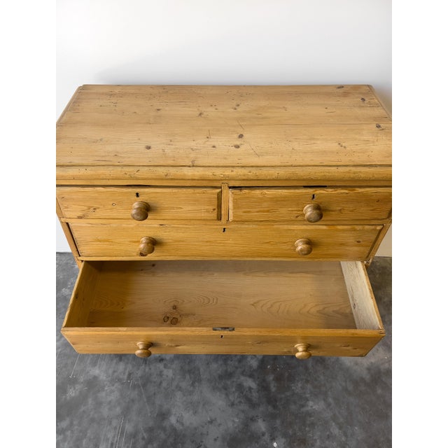 19th Century English Pine Chest of Drawers For Sale - Image 9 of 12