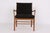 PJ149 Colonial Chair in Mahogany and Brown Fabric by Ole Wanscher for Poul Jeppesens Møbelfabrik, 1950s For Sale - Image 11 of 11