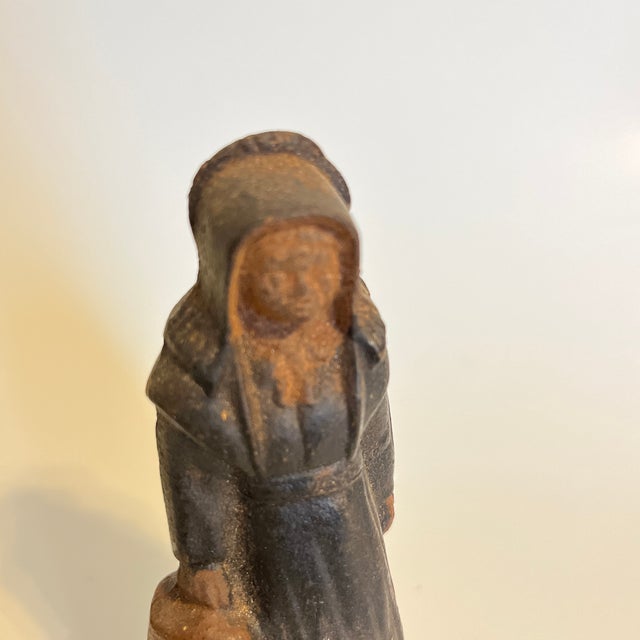 Metal Early 20th Century Miniature Iron Female Figure For Sale - Image 7 of 7