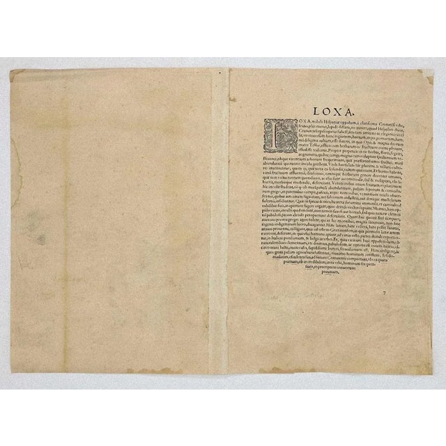 City of Loja (ancient name: Loxa) is an original etching realized by Georg Braun and Franz Hogenberg as part of the famous...