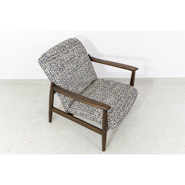 Brown Mid-Century Modern Lounge Chair by Edmund Homa for GFM, Poland, 1960s For Sale - Image 8 of 14