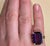13 Carat Emerald Cut Amethyst Cocktail Ring in 14 Karat Yellow Gold For Sale In New York - Image 6 of 18