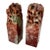 Large MidCentury Chinese Carved Oxblood Pair of Soapstone 8-Horse Seal Bookends For Sale