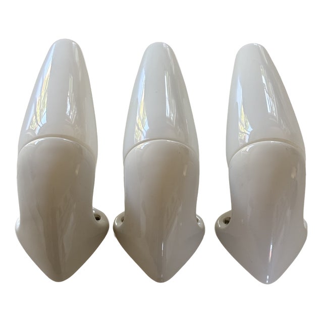 Swedish Ceramic 6035 Wall Lights by Stig Carlsson for Ifö, 1950s, Set of 3 For Sale
