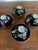 Herend Black Queen Victoria Pattern Teacups and Saucers- 8 pcs For Sale - Image 4 of 5
