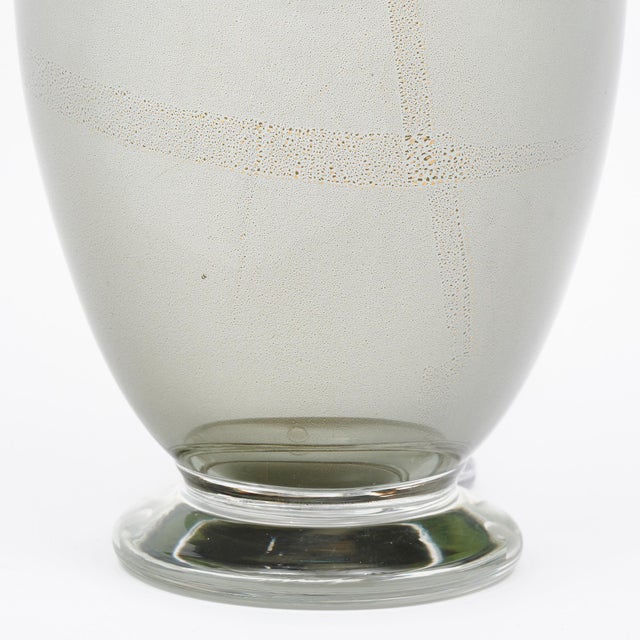 Glass Murano Glass Gray and Avventurina Lamps For Sale - Image 7 of 9