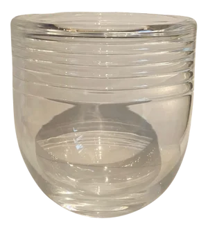 Vintage Mid-Century Modern Crystal Glass Bucket