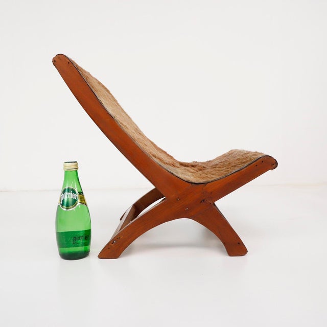 1960s Vintage Petite Mexican Butaque in the Style of Clara Porset For Sale - Image 5 of 5