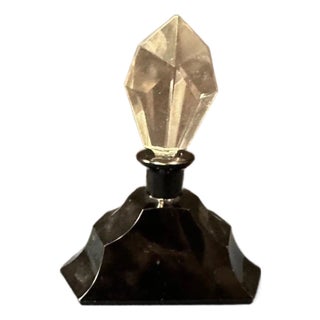 czech art deco perfume bottle, vintage For Sale
