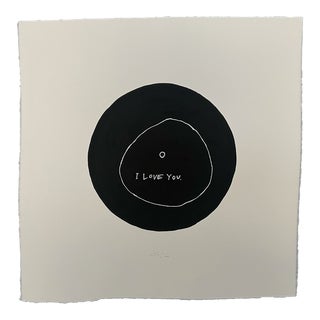 "I Love You Record" Jake Poser Original Still Life Enamel Painting For Sale