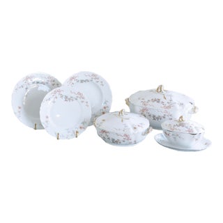 Vintage French Porcelain Dinner Service for 12 - 28 pcs For Sale