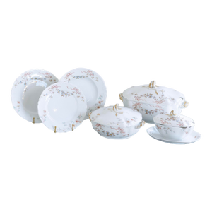 Vintage French Porcelain Dinner Service for 12 - 28 pcs