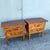This pair of vintage rustic nightstands showcases the expressive beauty of olive burlwood in warm honey and caramel tones....