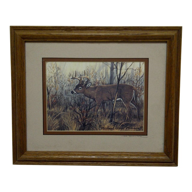 Michael Glenn Monroe "Whitetail Buck" Framed Animal Print Chairish