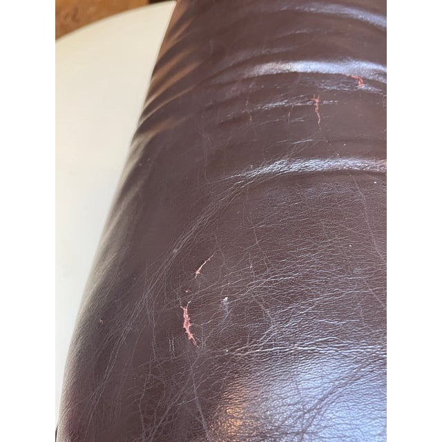 Vintage Herman Miller Eames Ottoman - Brown Leather For Sale - Image 12 of 13